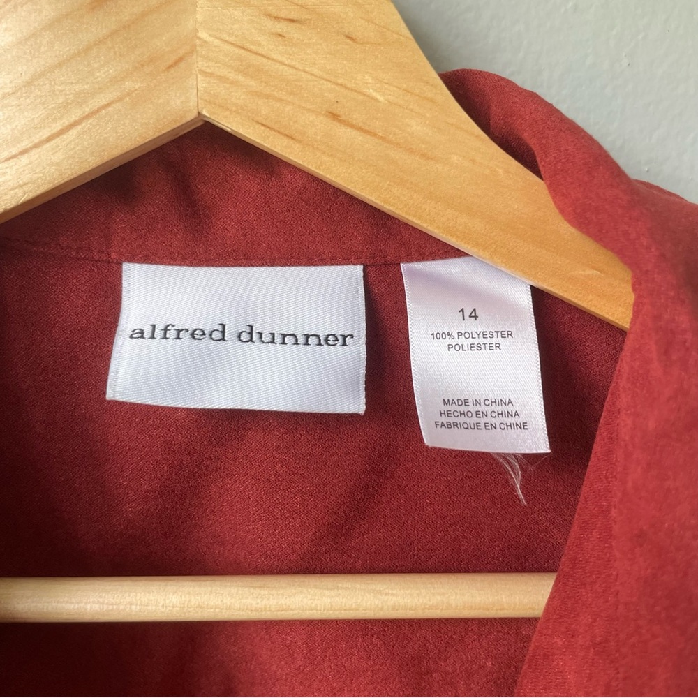 Alfred Dunner‎ NWT Snap Button Down Shacket Burnt… - image 6